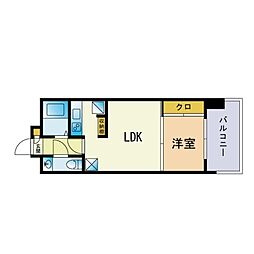 エステート・モアシャトー薬院 1LDKの間取図画像