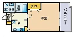 エステート・モア天神アトリエ 1Kの間取図画像