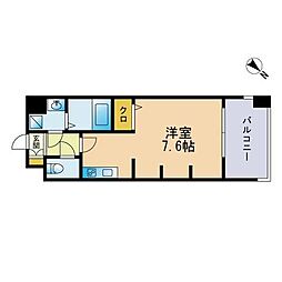 エスティメゾン薬院 ワンルームの間取図画像