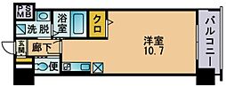 FKM.白金I ワンルームの間取図画像
