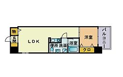 レジデンシャルヒルズアネックススイート 1LDKの間取図画像