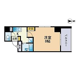 ドミール高砂 1Kの間取図画像