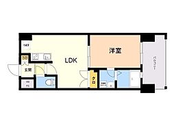 レジディア薬院大通 1LDKの間取図画像