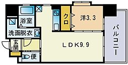 ラコルタ天神 1LDKの間取図画像