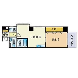 プラス・ド平和 1LDKの間取図画像