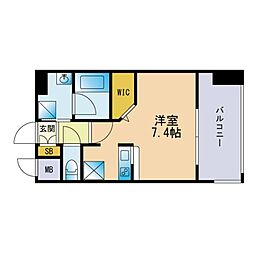 エンクレスト天神MARK 1Kの間取図画像