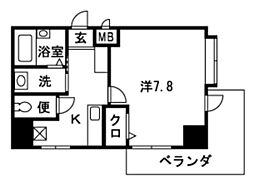 パエゼ今泉 1Kの間取図画像