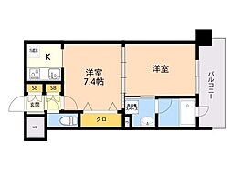 エンクレスト天神MODE 2Kの間取図画像