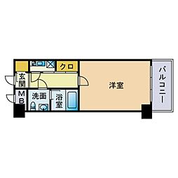 エステートモア平尾山荘通り 1Kの間取図画像