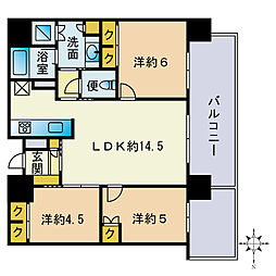 グランドメゾン浄水ガーデンシティセントラルフォレストI 3LDKの間取図画像