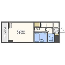 ビバーン平尾駅前 1Kの間取図画像