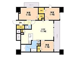 エンクレスト博多EXCEED 3LDKの間取図画像