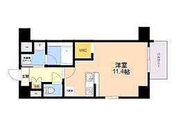 フェロー博多駅南 ワンルームの間取図画像