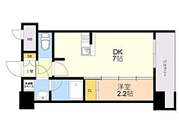 エンクレスト博多駅南FIT 1DKの間取図画像