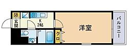第21川崎ビル 1Kの間取図画像