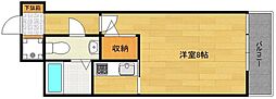 エステート・モア博多公園通り 1Kの間取図画像