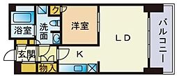 パークレジデンシャル博多 1LDKの間取図画像