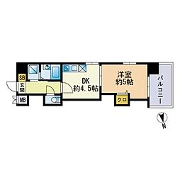 レジディア博多 1DKの間取図画像