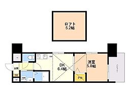 レジディア博多 1DKの間取図画像