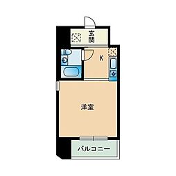 マーブル住吉 ワンルームの間取図画像