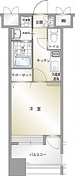 エンクレスト中呉服 1Kの間取図画像
