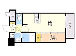 エンクレスト博多駅南FIT 1DKの間取図画像