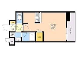エンクレスト博多駅南FIT 1Kの間取図画像