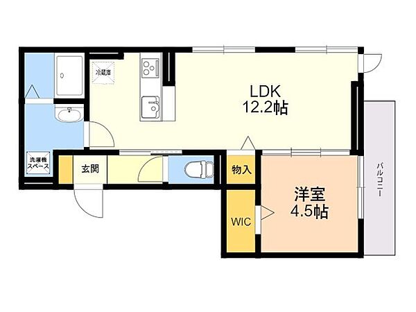 ルミナス空港東 306｜福岡県福岡市東区二又瀬(賃貸アパート1LDK・3階・40.33㎡)の写真 その2