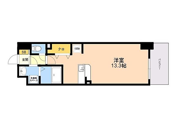 多の津5丁目マンション 505｜福岡県福岡市東区多の津５丁目(賃貸マンション1R・5階・32.03㎡)の写真 その2