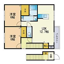 スプルース1 201 ｜ 福岡県福岡市東区松島１丁目7番13号（賃貸アパート2LDK・2階・63.35㎡） その2