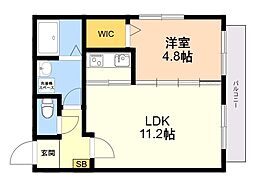 サンステラ 1LDKの間取図画像