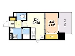LiveCasa県庁前 1DKの間取図画像