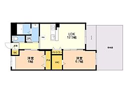 La maison du reve 2LDKの間取図画像