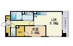Aden箱崎駅前 1LDKの間取図画像