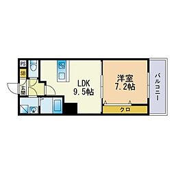 リファレンス東公園 1LDKの間取図画像