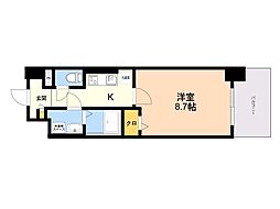 ALUNA箱崎 1Kの間取図画像