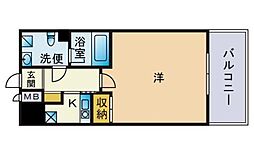エフパルク県庁前 1Kの間取図画像
