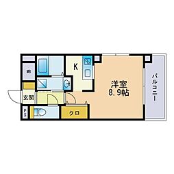 ヘリオス ワンルームの間取図画像