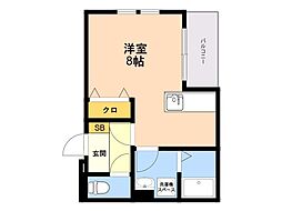 リタリッチ筥崎宮前 ワンルームの間取図画像