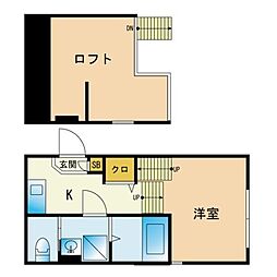 クラウドガーデン吉塚 1Kの間取図画像