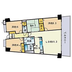 アイランドシティインフィニガーデンS棟 4LDKの間取図画像