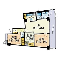 アイランドシティインフィニガーデンE棟 3LDKの間取図画像