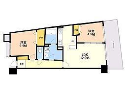 アイランドシティインフィニガーデンN棟 2LDKの間取図画像