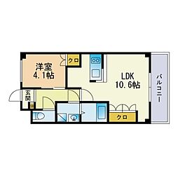 コリーナ・ベルデ5 1LDKの間取図画像