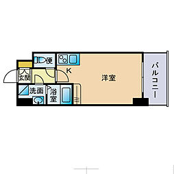 アンルミネ香椎 ワンルームの間取図画像