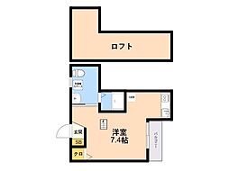 マリンスタジオ和白 ワンルームの間取図画像