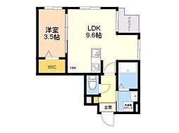 アヴァンセ千早 1LDKの間取図画像