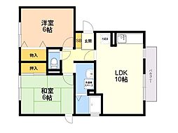 エスポアール18B 2LDKの間取図画像