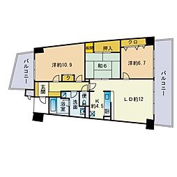 アイランドシティインフィニガーデンS棟 3LDKの間取図画像