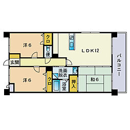 ベルメゾン若宮 3LDKの間取図画像